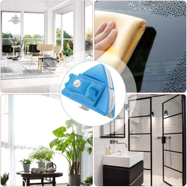 [RM](4-24mm) Double-sided window cleaner magnetic cleaning brush adjustable for glass thickness