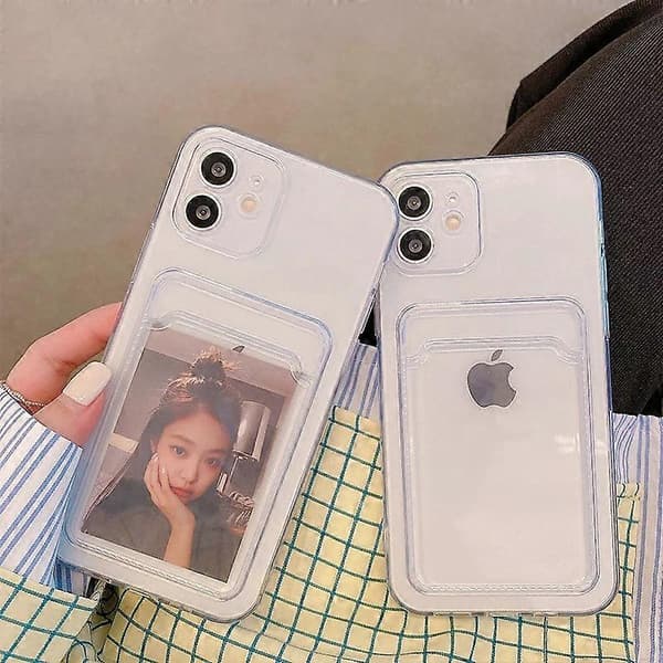 Mobilskal för iPhone 13 Pro Max, mjukt silikonfodral med korthållare