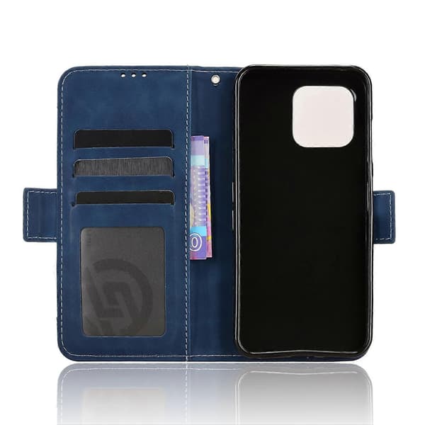 [RM] Compatible with Fairphone 6 Leather Case Phone Wallet Cover with Multiple Card Slots - Perfect Blue