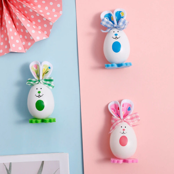 3-pack Påsk Söt Kanin Ägg Slips Påsk Mockup DIY Stående Kanin color2