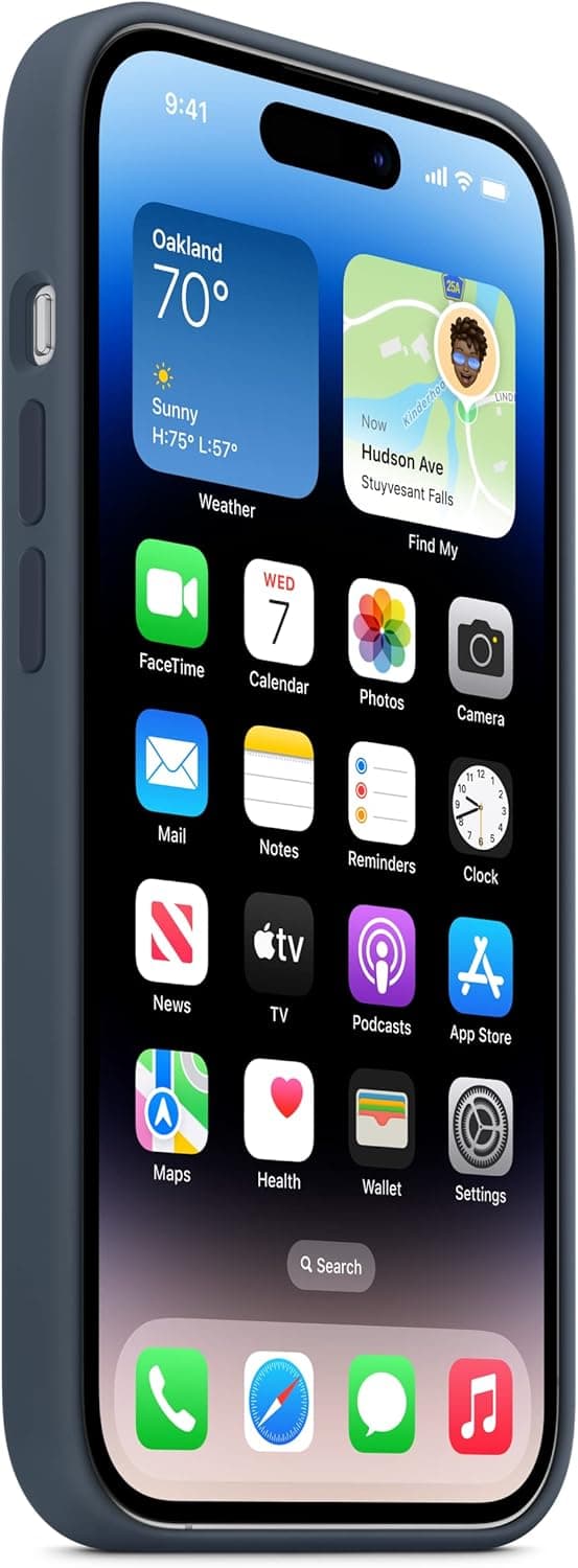 [RM]iPhone 14 Pro silikonikuori MagSafella - Myrskynsininen