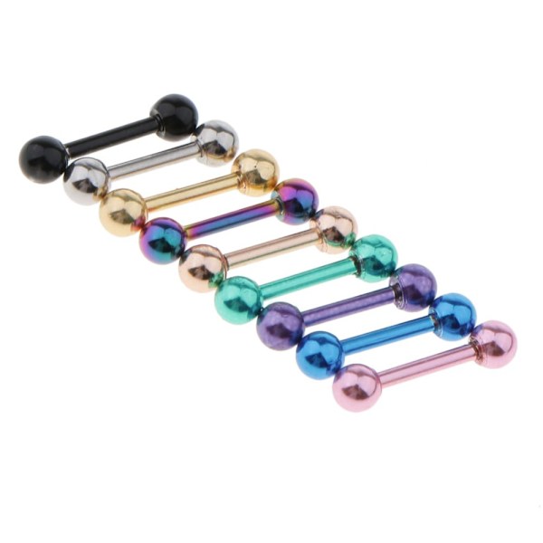 9 st rostfritt stål barbell tunga läpp helix stud sköld 16g 3mm kula
