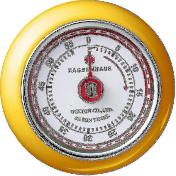 Magnetisk retro kökstimer, klassisk mekanisk matlagningstimer (röd) -gt Yellow