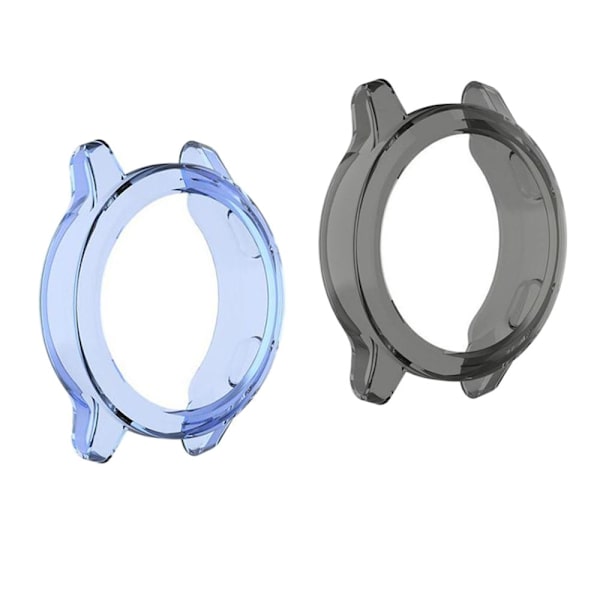 42mm Anti-kollisions TPU Smartwatch Skyddsfodral För Garmin Actives 1 Svart+1 Blå
