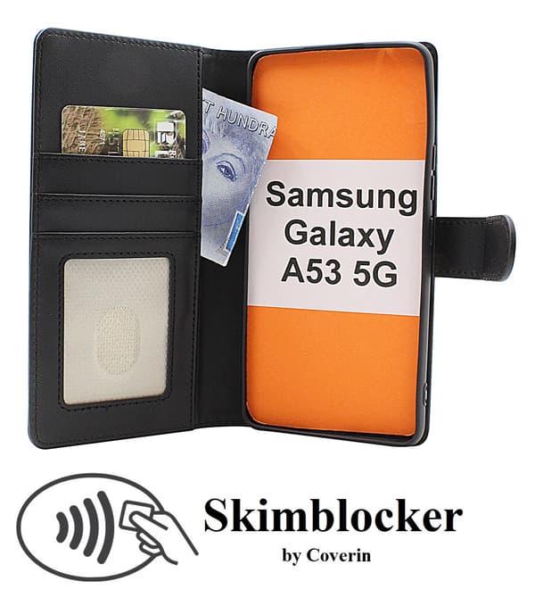 Skimblocker Samsung Galaxy A53 5G Plånboksfodral
