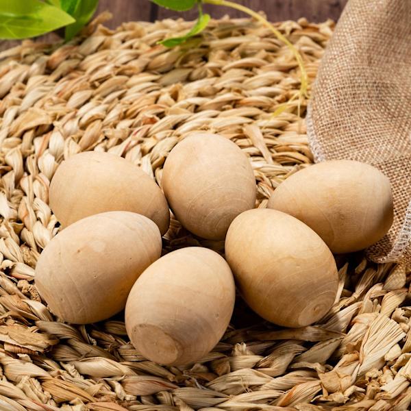 10 st/set Vackra Välskurna Konstgjorda Påskägg Naturliga Livfulla Träsimulerings Påskägg för Fest L
