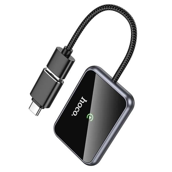 [RM]Hoco CarPlay langaton sovitin USB A - USB C HU1 - Musta 100