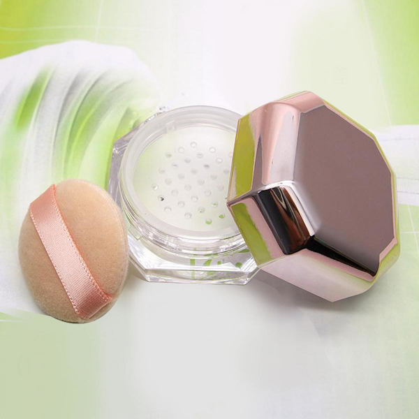 8ML 0.28OZ Tom Löst Puder Kompakt Behållare Tom Puderask Återfyllningsbar Puderflaska Box Reseset med Puff och Nät Sil och Lock