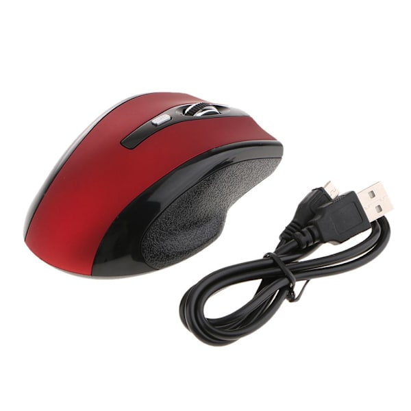 3-Hastighets DPI Justerbar Optisk Trådlös Bluetooth 4.0 Gaming Mus Röd