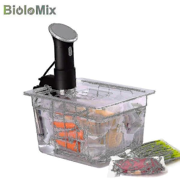 [RM]Stainless Steel Sous Vide Rack And 11l Sous Vide Pot Set Removable Divider Separator For Immersion Circulators(,rack And 11l Container)