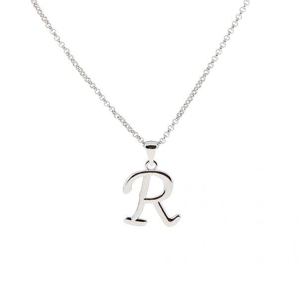 a-z alfabet mode initial bokstav hänge halsband kedja smycken r
