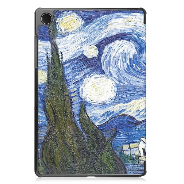 Kompatibel med Samsung Galaxy Tab A9 Plus Fodral Tri-Fold Borstmålning 252
