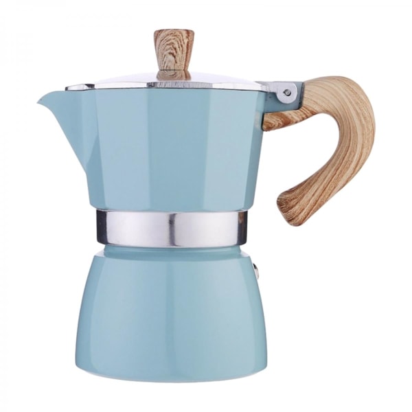 Klassisk spishäll Espressomaskin Espressokopp Mocka Pot Lake Blue 150ml