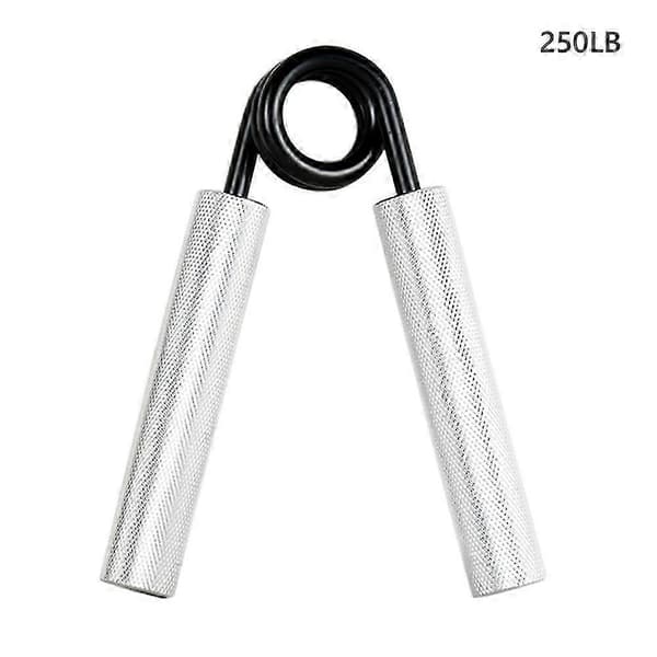 [RM]Aluminiumslegering Metalgreb, Bærbart Fjederstål Håndgreb, Holdbar Håndledsforstærker, Træningsudstyr Silver Handle 250LB