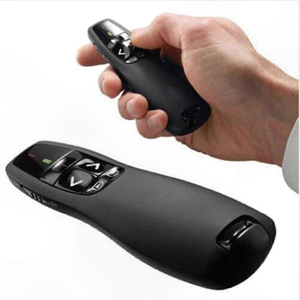 Trådløs USB-præsentationsfjernbetjening med rød laserpointer til PowerPoint-præsentationer og diasshows