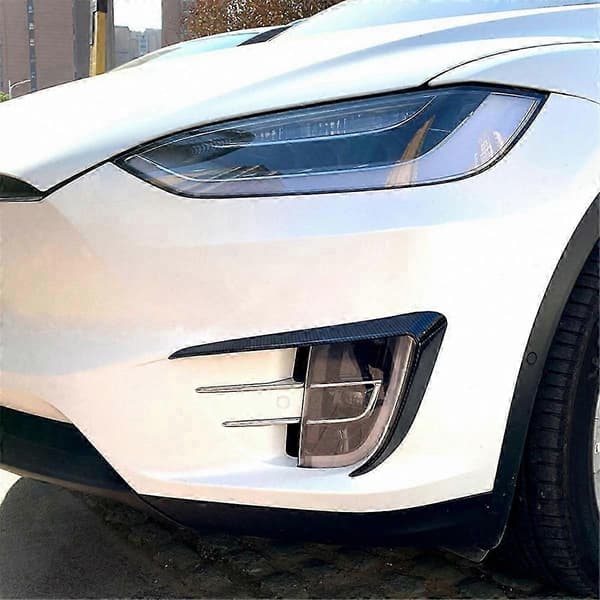 Bil Front Bumper Læbe Spoiler Glans Sort Trim Cover