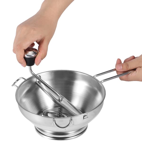 [RM] Multifunktionel manuel madmixer i rustfrit stål, salat- og grøntsagsblander til køkkenet 1.2