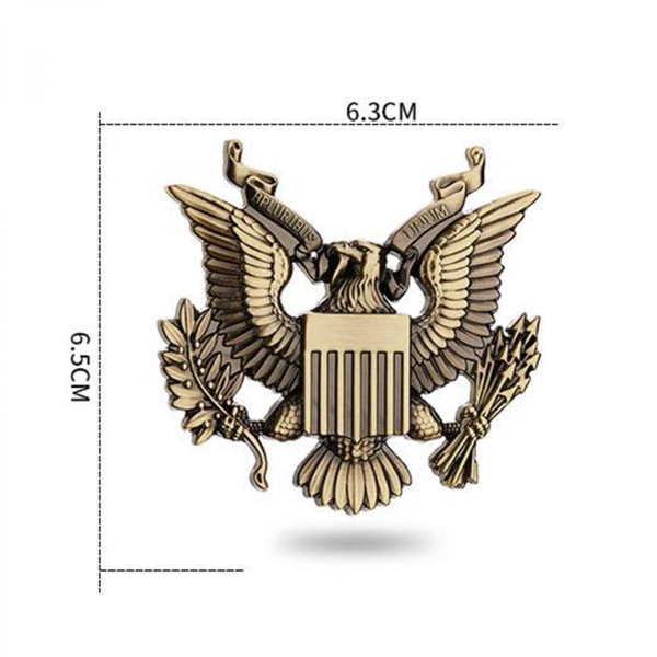 3D Presidential Badge Bil klistermärke Sido Trunk Fönster Emblem Dekal guld