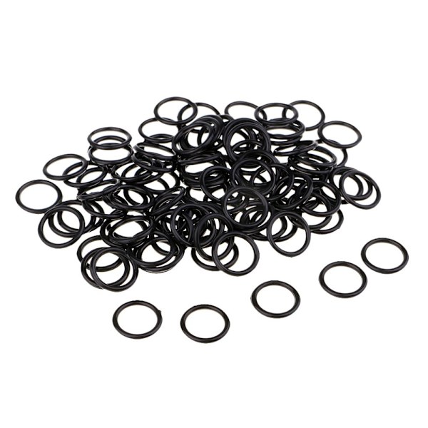 100 st/lot BH-band Justerare Slider Krokar 0 Ringar Sömnad Lingerie Svart 8mm