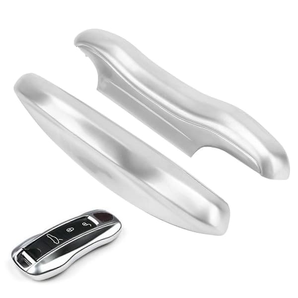 2pcs Remote Key Shell Protective Case Compatible with Porsche Cayenne / Macan / Panamera / CarreraSilver E2U013