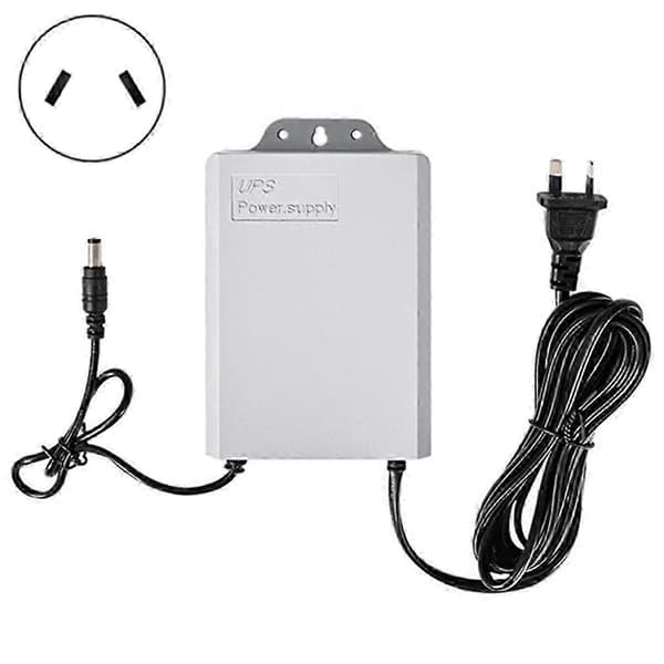 12V-2A UPS strømforsyning til WiFi-router, modem, sikkerhedskamera til strømafbrydelser White AU Plug