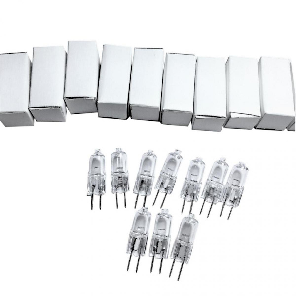10-pack G4 superljusstark 12V 50W halogenlampa volframbas halogenljus 50W