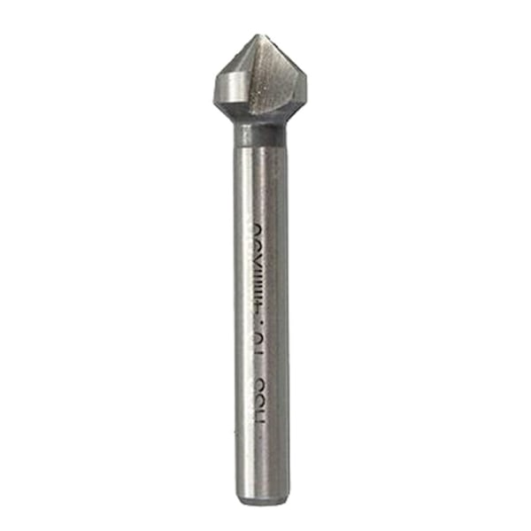3-Skärigt 90° HSS Försänkare Fasfräs Ändfräs 10,4mm Natur