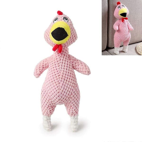 Pehmolelu lemmikin pureskeluun ja hampaiden puhdistukseen - Pinkki - 1 kpl