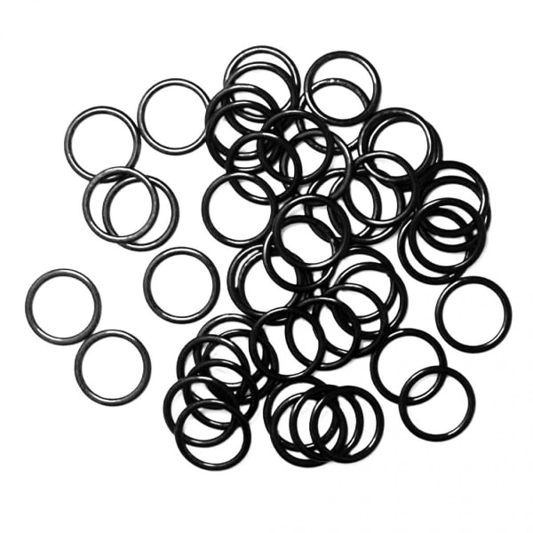 100 st Metall BH Underkläder Rem Sömnad Clip Krok O-ringar Slider Svart 15mm