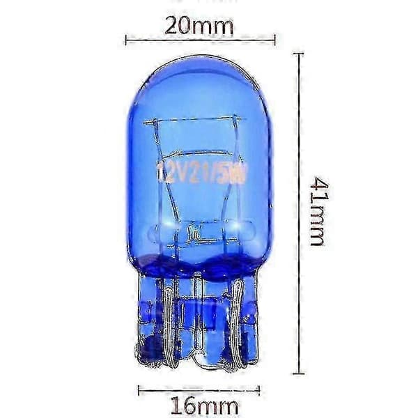 2st T20 7443 W21/5w 6500k Halogen Vit Varselljus Sidoljus Blinkers
