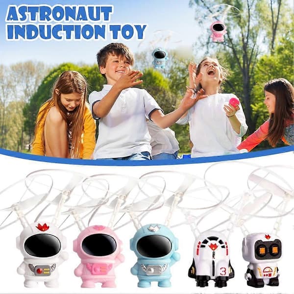 [RM] Geststyrd Flygande Leksak Astronaut UFO LED USB-laddning White