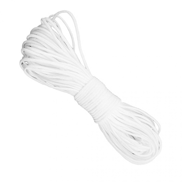 Elastisk Snöre Midjeband Vit Skräddarsydd Sömkant 2.5mm