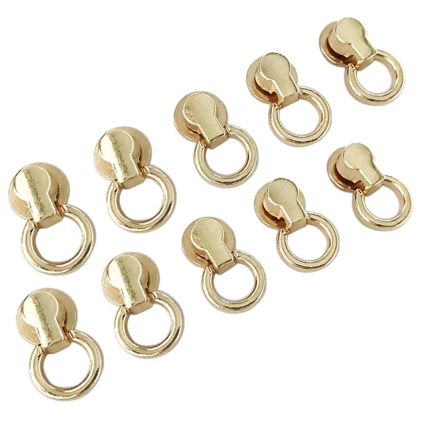10 st Vintage Nitar Skruv Platt Huvud O Ring DIY Läder Handväska Guld