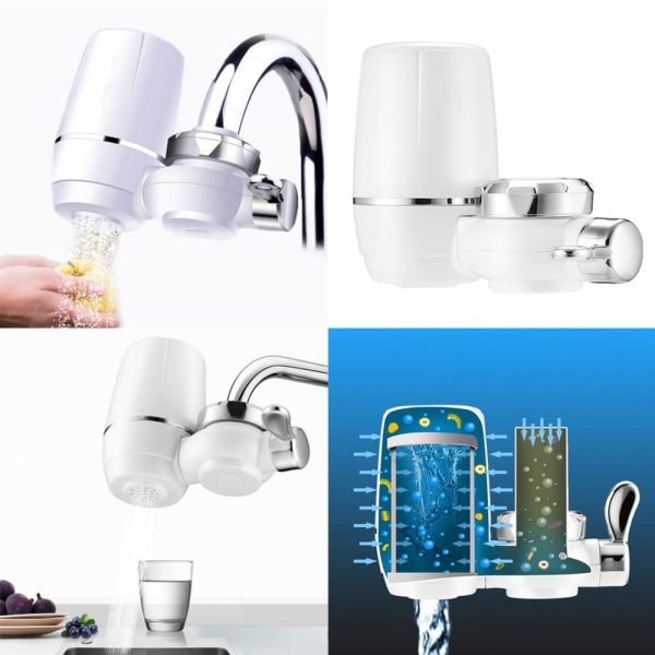 Kolfilter för vattenkran, filtrering för kök badrum ovanför diskbänk