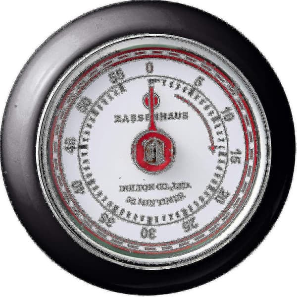 Magnetisk retro kjøkkentimer, klassisk mekanisk koketimer (rød) Black