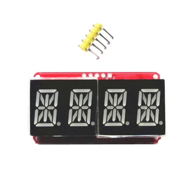 0,54 4-bitars digital LED-displaymodul I2C-gränssnitt för Arduino Röd Gul