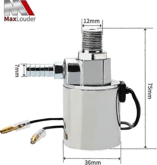 1/4\" NPT 12V/24V Magnetventil til Lufthorn, Forkromet, 26s til Tog- og Lastbilbrug