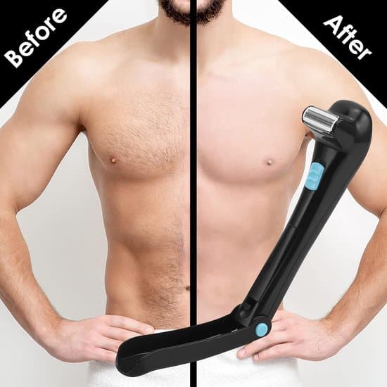 [RM] Shaver - Electric Shaver with Long Handle - Foldable and Cordless - Suitable for Back, Shoulders and Hips - Suitable for Men