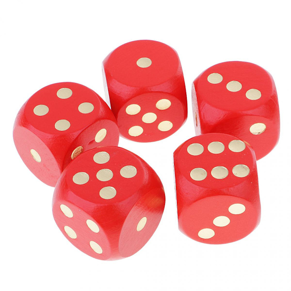 10 / Set D6 Prickiga Sexsidiga Tärningar Trä RPG Brädspel 3cm