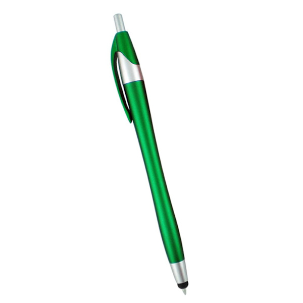 2-i-1 Pekskärm Kapacitiv Kulspetspenna Stylus för iPad iPhone Grön