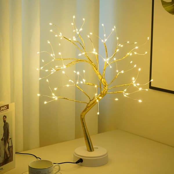 [RM]LED Tree Light, Warm White Tree Light, Adjustable Branch Light Tree Lamp, 108 LEDs, USB/Battery Powered