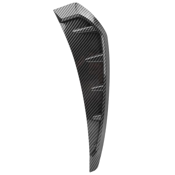 2 stk. Fender Vent Air Wing Cover Trim Sort Kulfibermønster PU Gummiplade Bil Universal