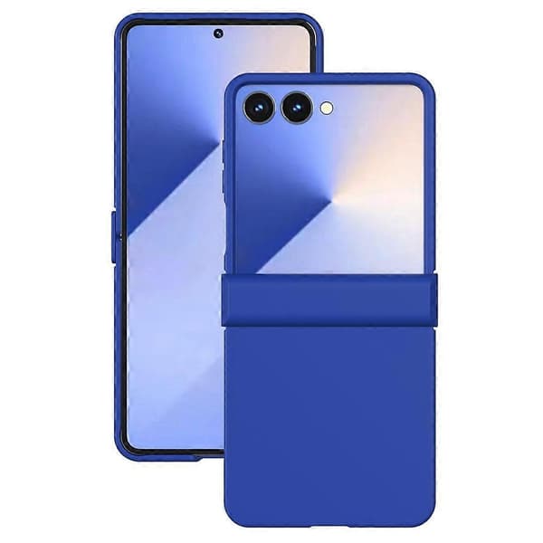 ABEEL Compatible Case for Samsung Galaxy Z Flip7 5G, PC Phone Case with Hinge Protection (Dark Blue)