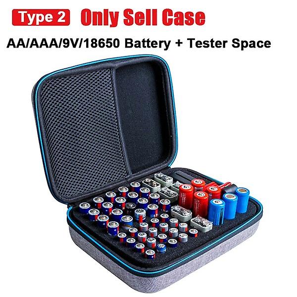 Bärbar bärbar AA AAA-batteri Organizer Superhård EVA- case Boxhållare Blue