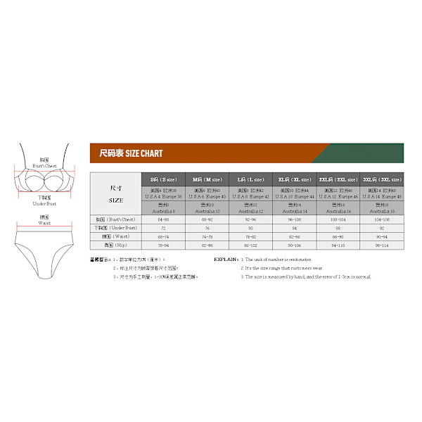 Delad Bikini Feminint Badmode Curry S