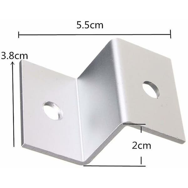 4-pack monteringssats med Z-fästen i aluminium för solpaneler till husbil och båttak