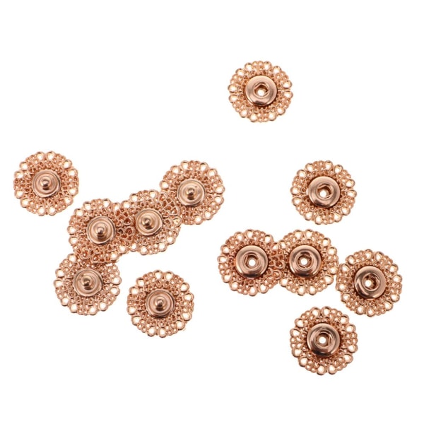 6 Set Knappfästen Tryckknappar Guldknappar DIY Sömnadshantverk