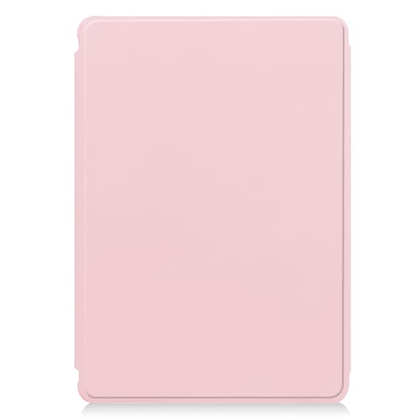 iPad Air 13 2025/2024 Case with Transparent Rotation and Smart Leather Case with Keyboard[RM] Rosa