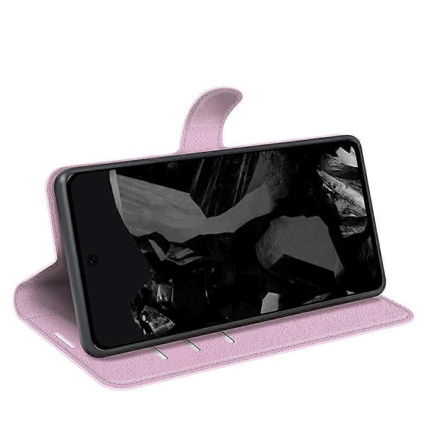 Litchi-läderfodral för Google Pixel 9 Pro XL Pink For Google Pixel 9 Pro XL