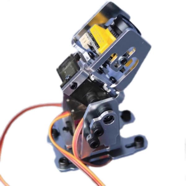Justerbar aluminiumslegering FPV PTZ-stativ til flymodelkamera PTZ robotisk tilbehør med servo